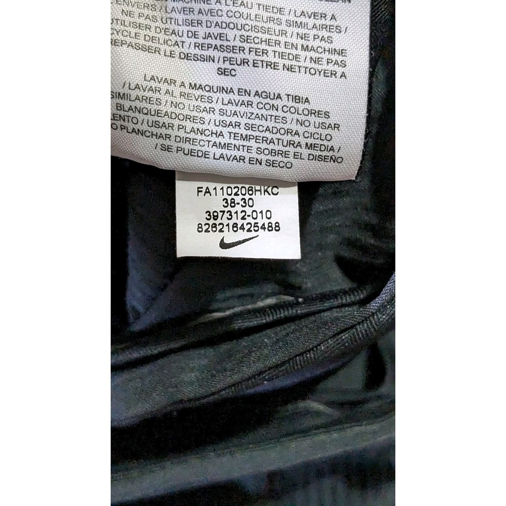 Nike Tiger Woods Collection Black Golf Pants Golf Dri Fit Wicking Mens 38 X 30 - Picture 12 of 12